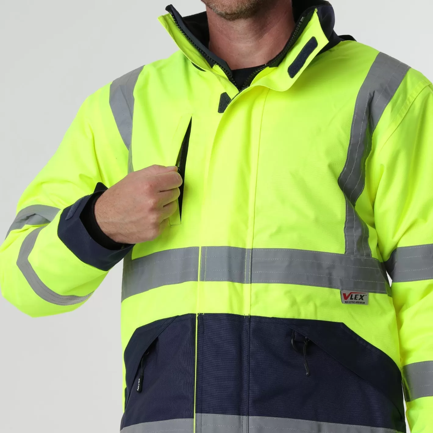 deluxe_waterproof_hivis_jacket_5.webp Fashion VELTUFF Deluxe Waterproof Hi-Vis Jacket
